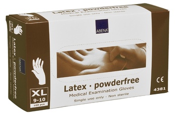 Engangshanske  Latex pudderfri XL 100st